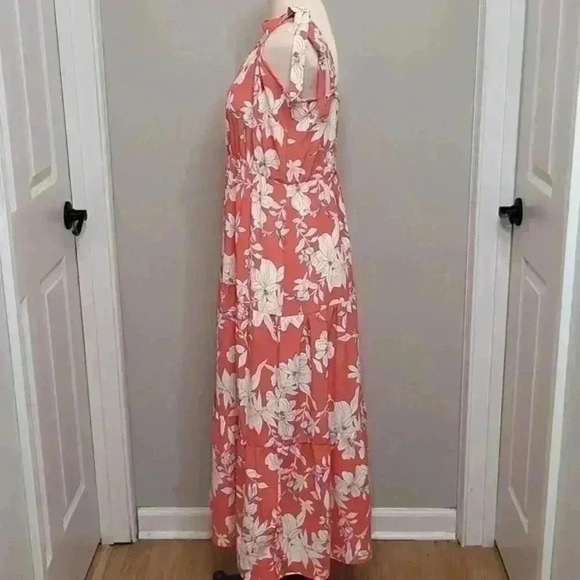 Social Standard Sanctuary Floral Maxi Sun Dress Shoulder BowTie Tier Peasant XXL - Picture 5 of 11